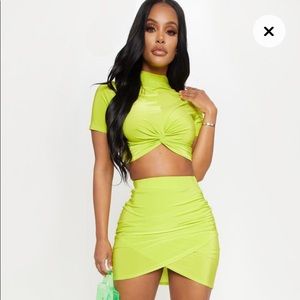 Lime green two piece set